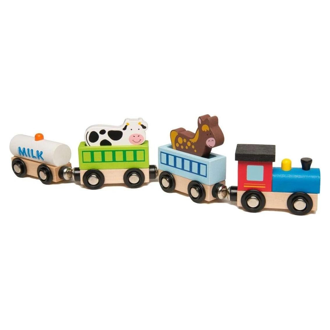 Juego de Tren de Madera El Original Toy Company - Granja de Animales