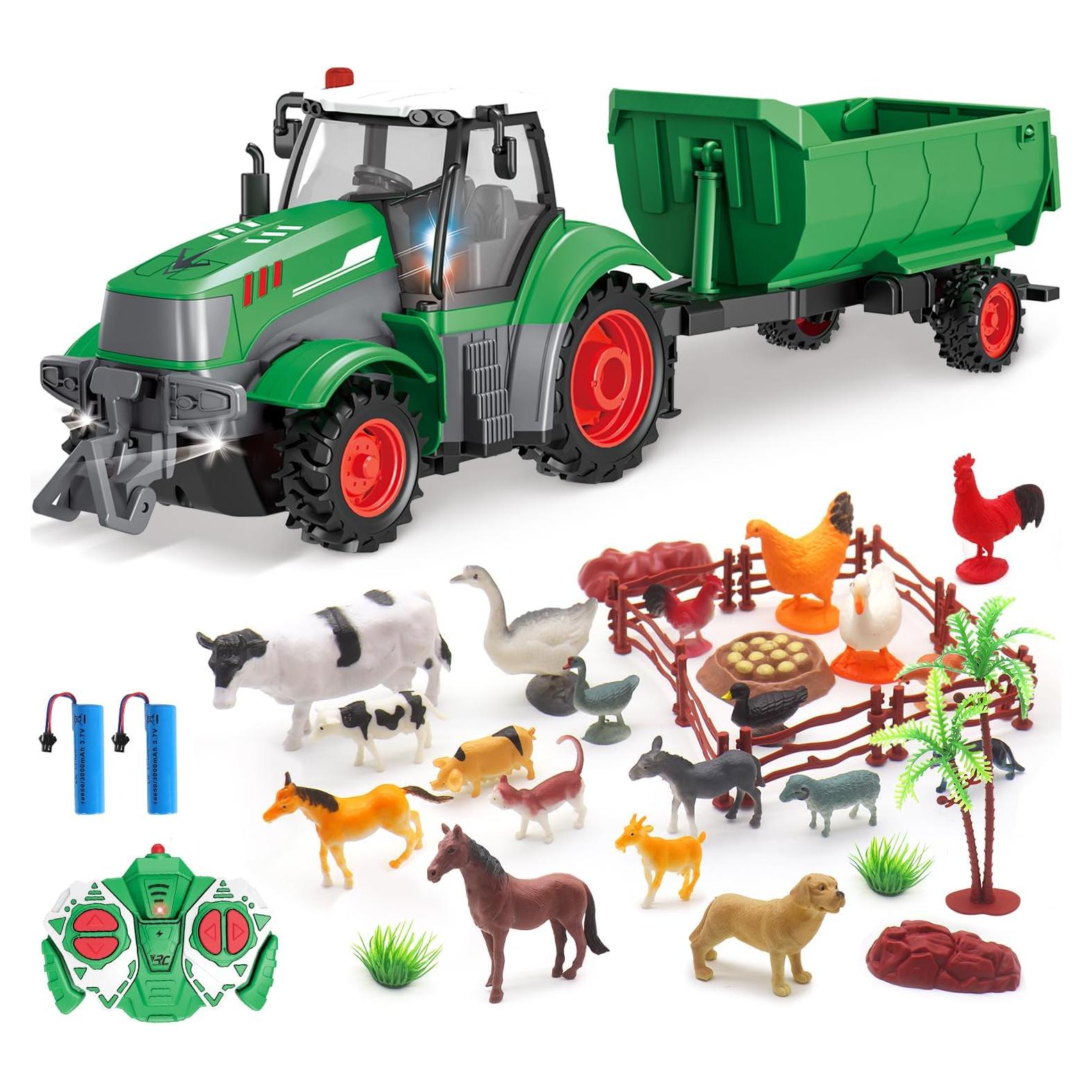 Juego de Tractor Control Remoto fisca 33 Piezas Escala 1/24