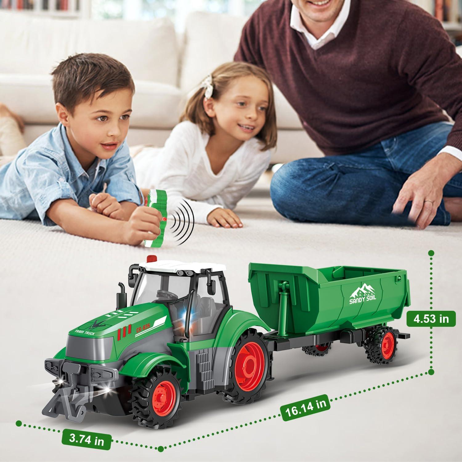 Juego de Tractor Control Remoto fisca 33 Piezas Escala 1/24