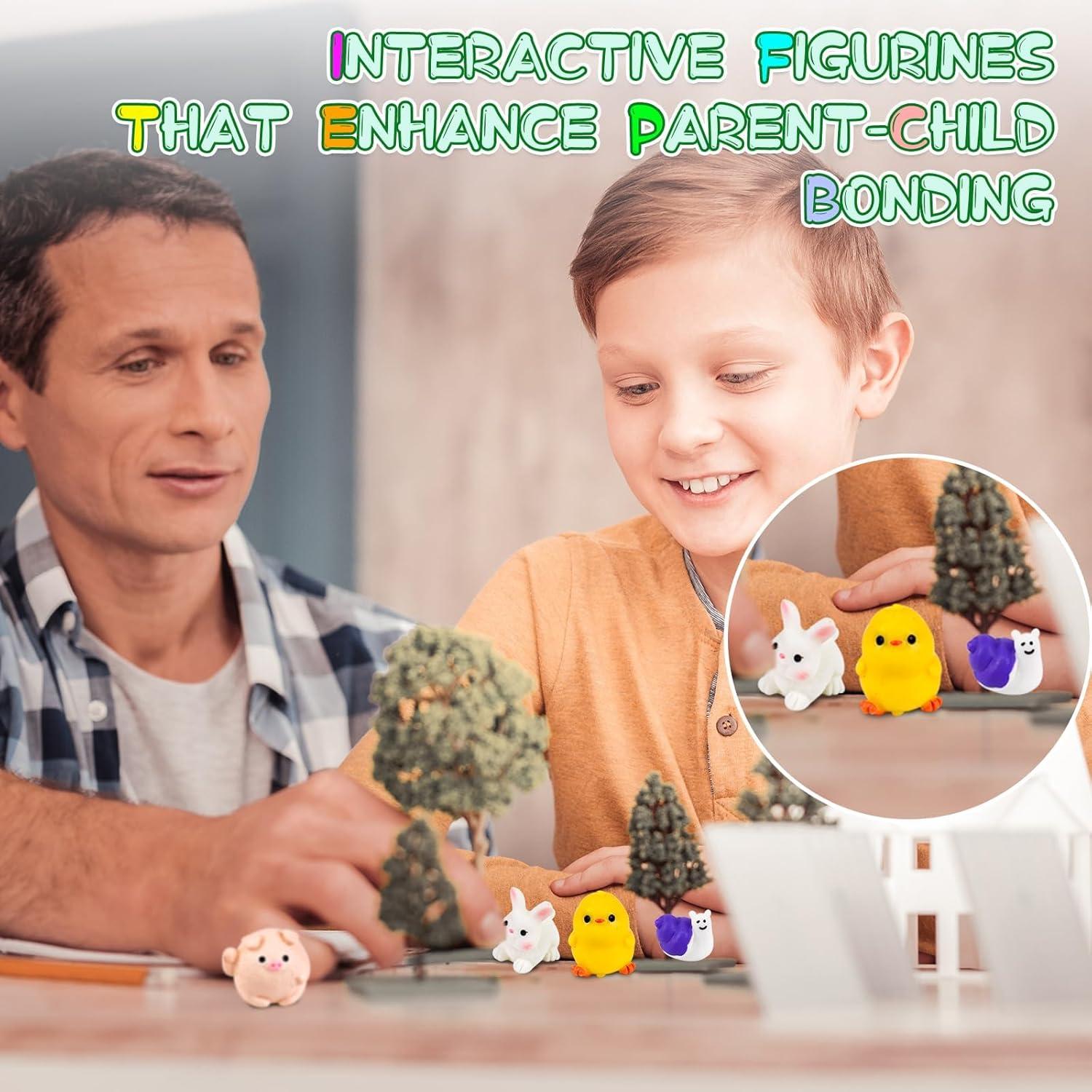 50 Figuras de Animales de Granja de Resina HSLCGF Miniatura