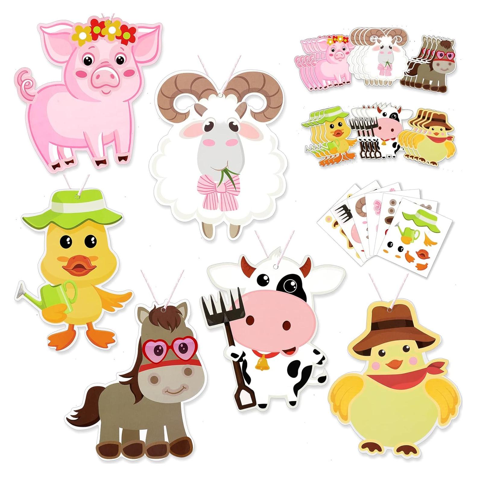 Kit de Manualidades de Animales de Granja Sureio - 24 Piezas DIY