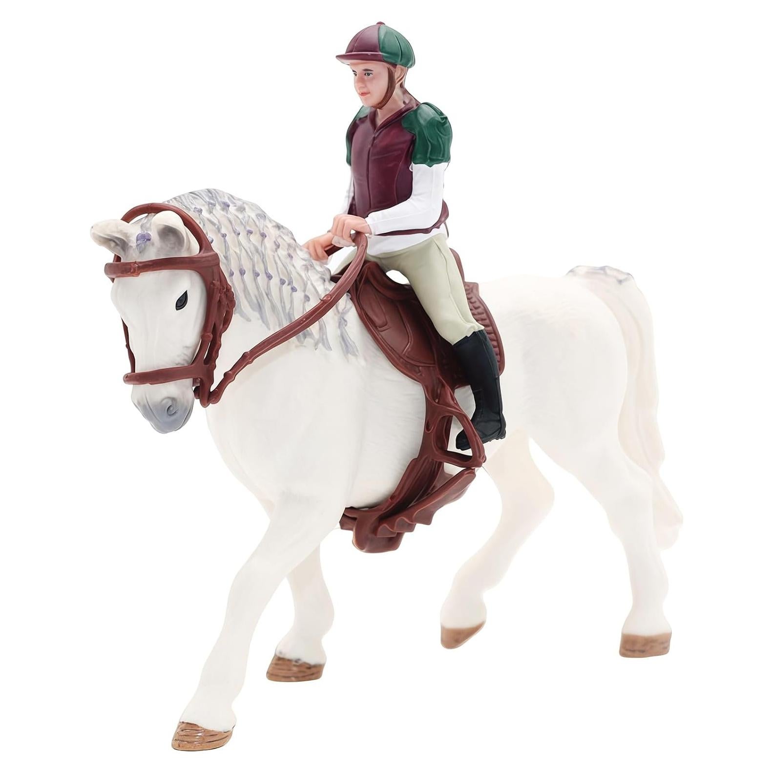 Juego de 4 Figuras de Caballo de Granja Higherbros - Decoración de Pastel y Jardín