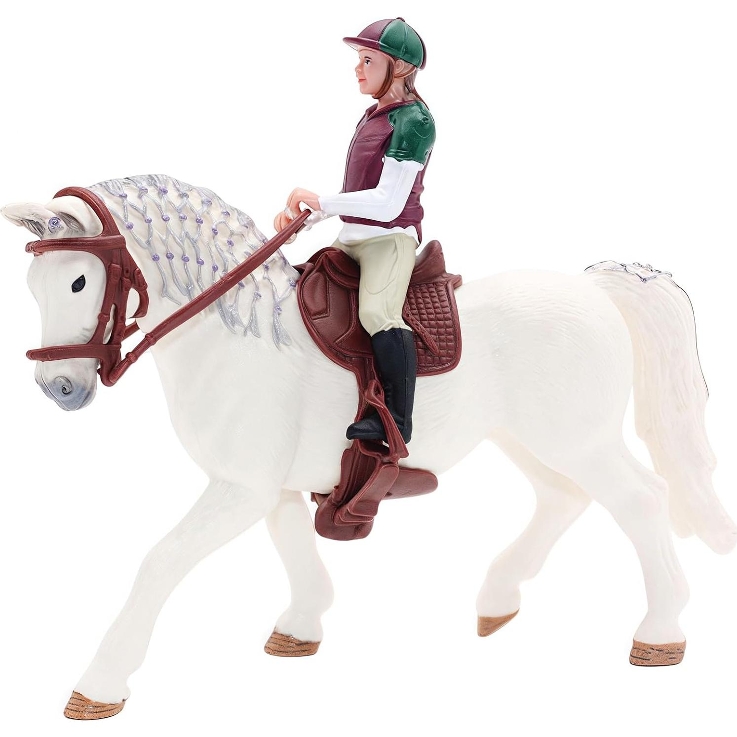 Juego de 4 Figuras de Caballo de Granja Higherbros - Decoración de Pastel y Jardín