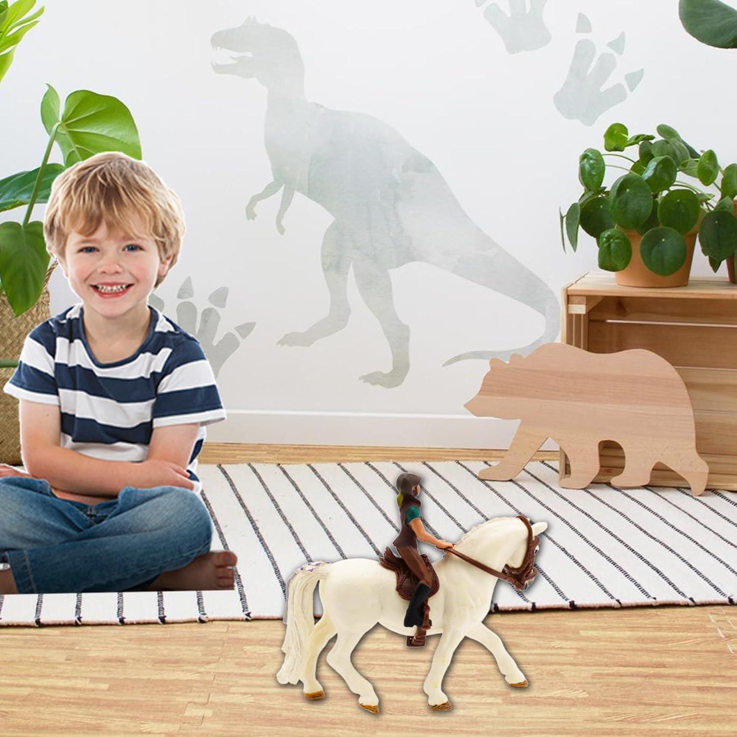 Juego de 4 Figuras de Caballo de Granja Higherbros - Decoración de Pastel y Jardín