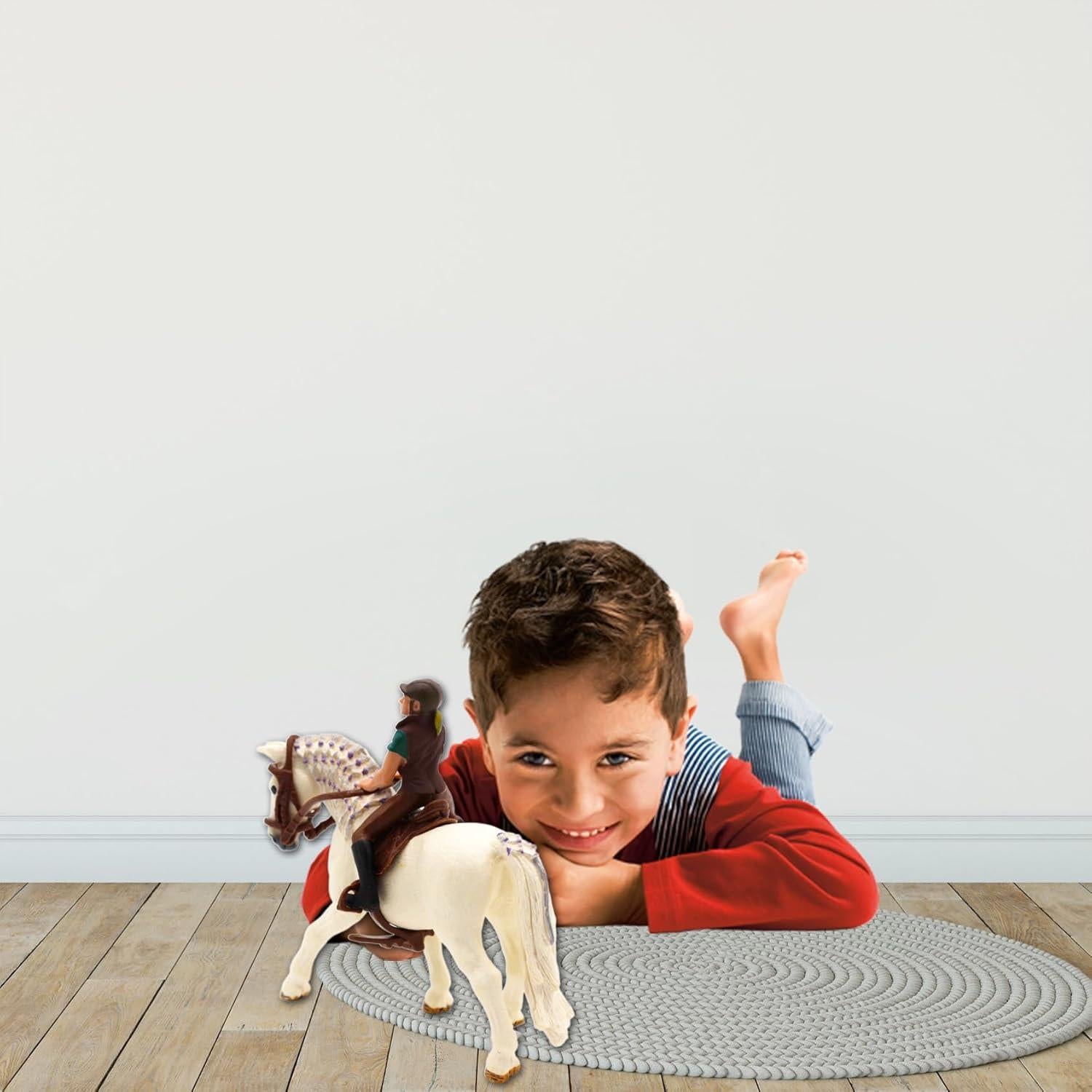 Juego de 4 Figuras de Caballo de Granja Higherbros - Decoración de Pastel y Jardín