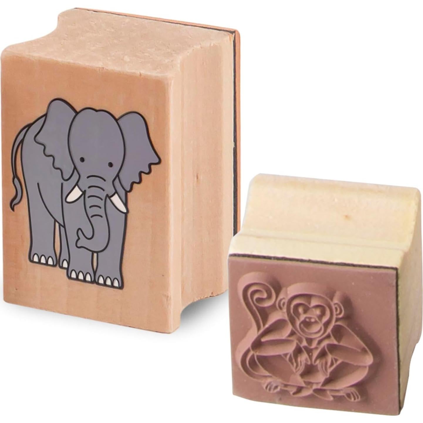 Juego de Sellos Melissa & Doug Selva - 20 Sellos de Madera