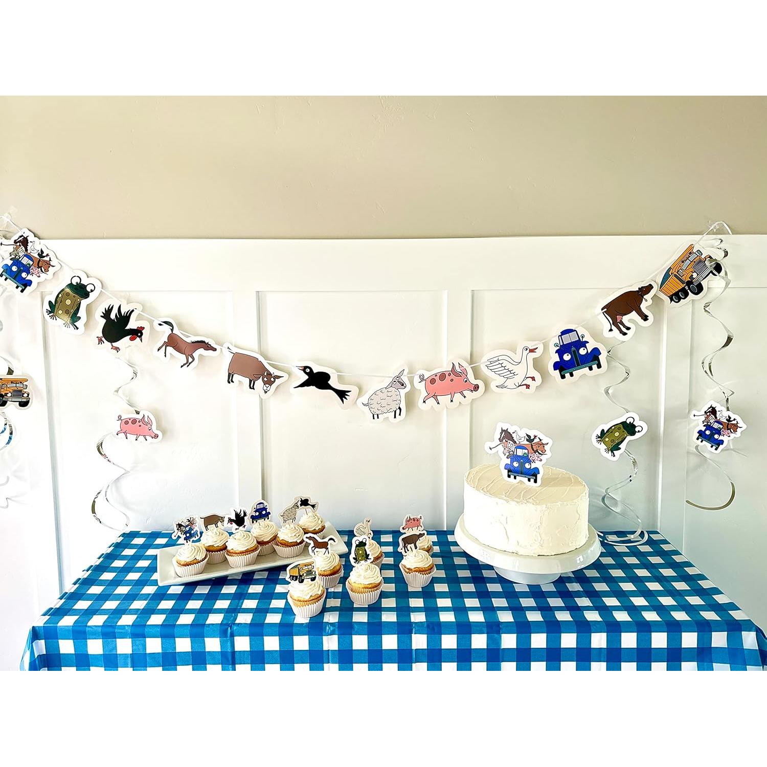 Decoraciones de Fiesta de Cumpleaños Animales de Granja PartyKandy 42 Piezas