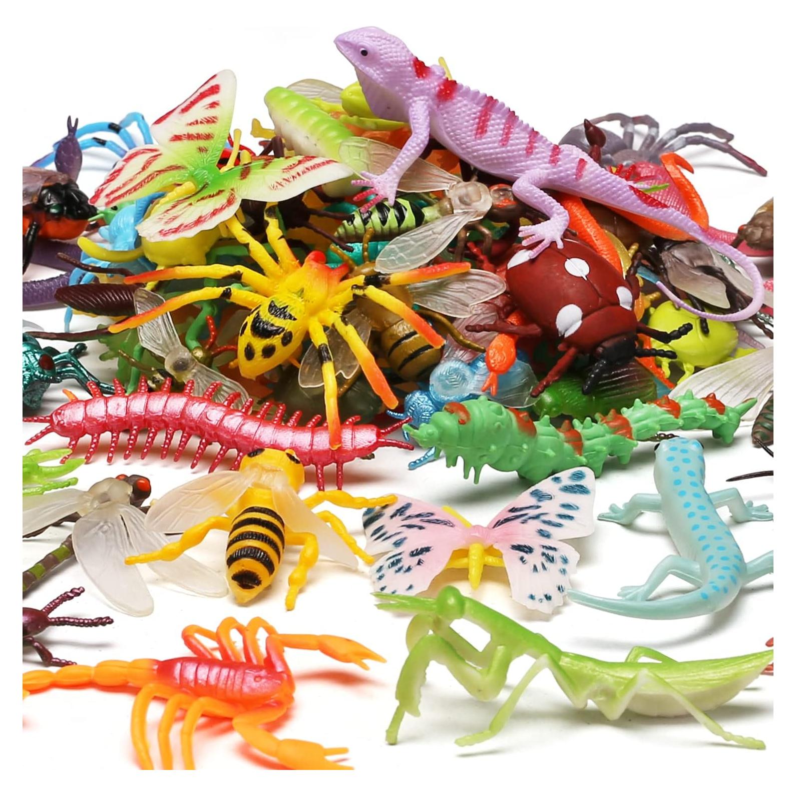 Paquete de 76 Mini Insectos de Plástico Yeonha Toys - Juguetes Realistas para Niños