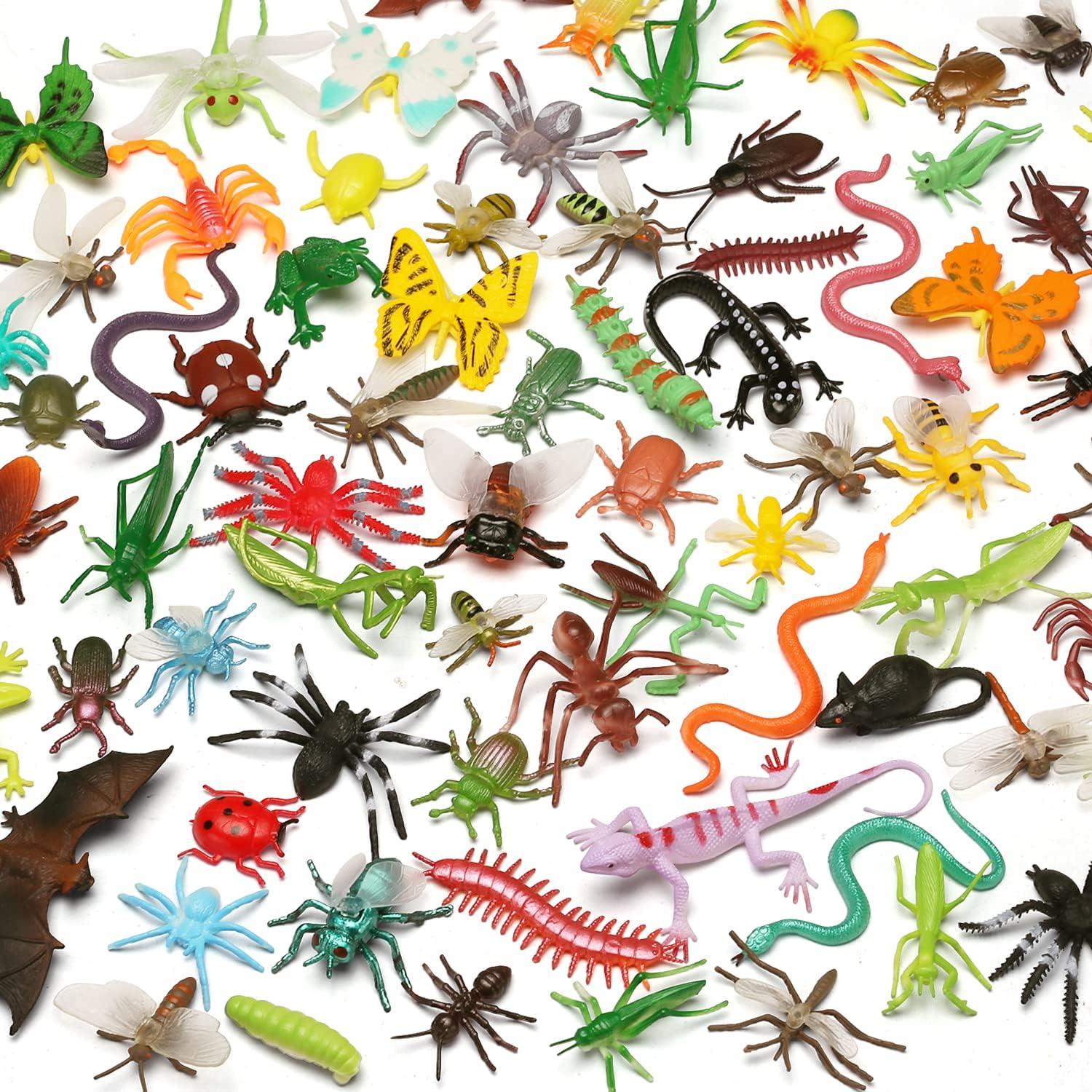 Paquete de 76 Mini Insectos de Plástico Yeonha Toys - Juguetes Realistas para Niños