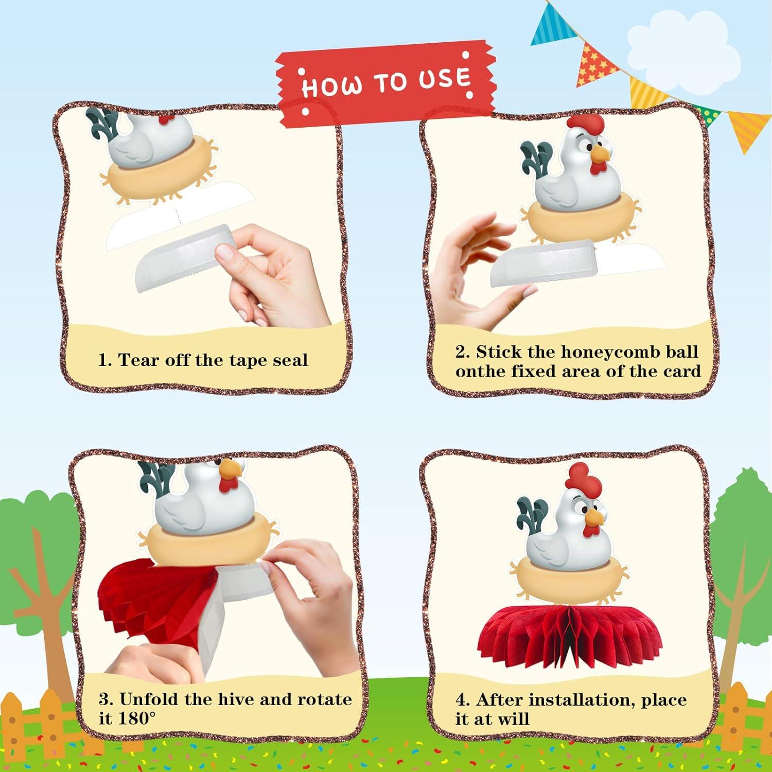 Decoraciones de Mesa de Animales de Granja INNORU 7 PCS