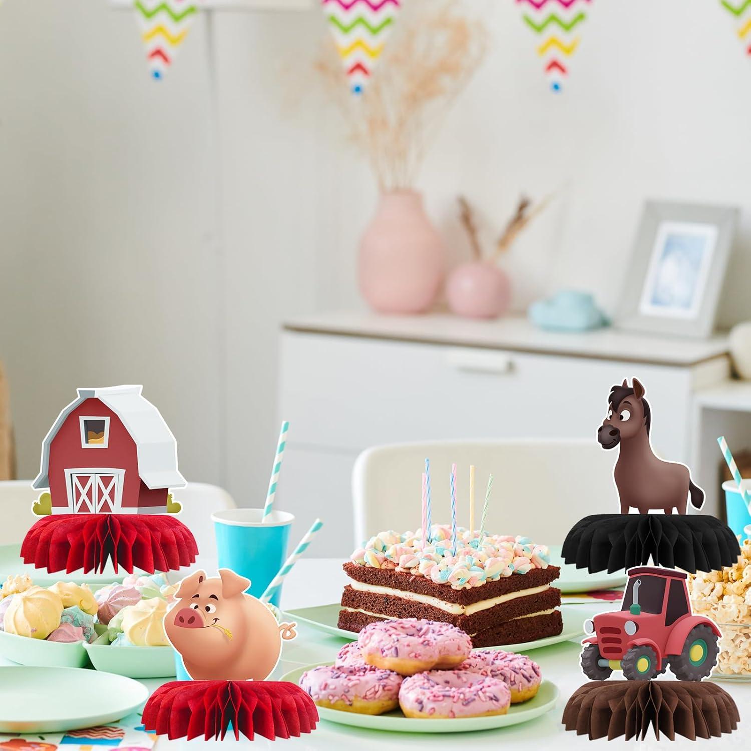 Decoraciones de Mesa de Animales de Granja INNORU 7 PCS