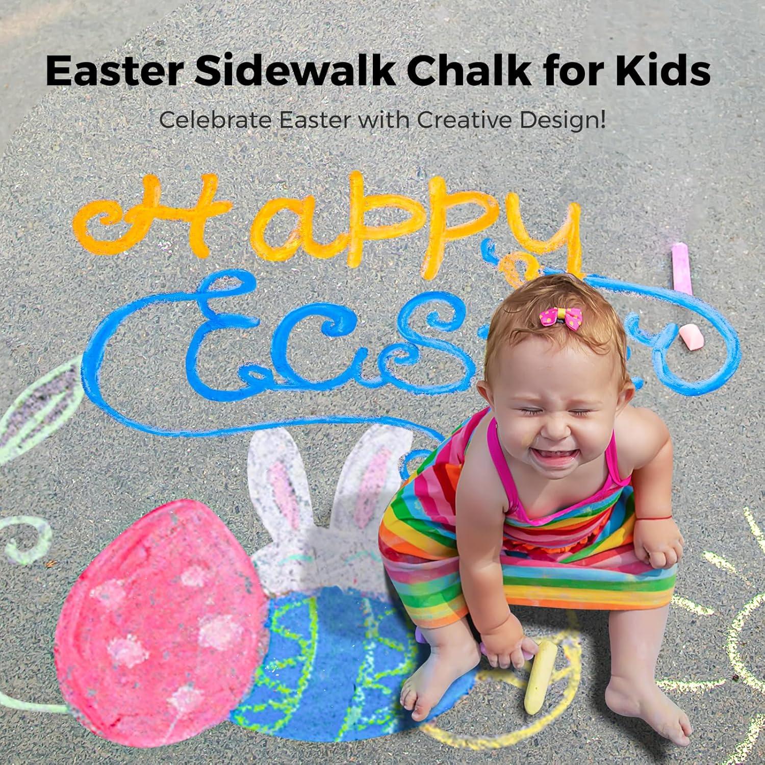 Jar Melo Tiza de Acera Jumbo 36 Colores Lavables para Niños