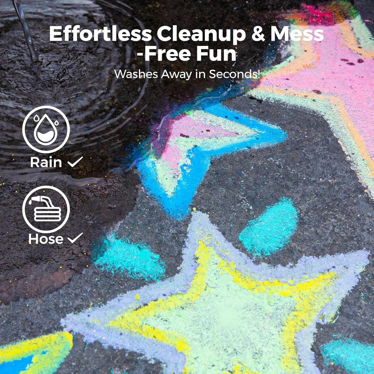 Jar Melo Tiza de Acera Jumbo 36 Colores Lavables para Niños