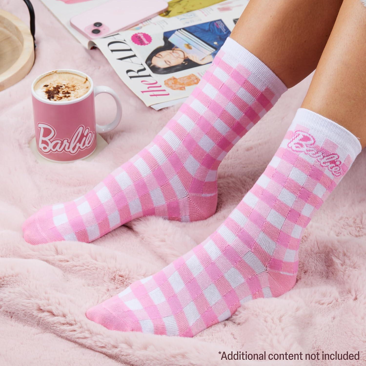 Juego de Taza y Calcetines Barbie Rosa - Regalo para Mujeres
