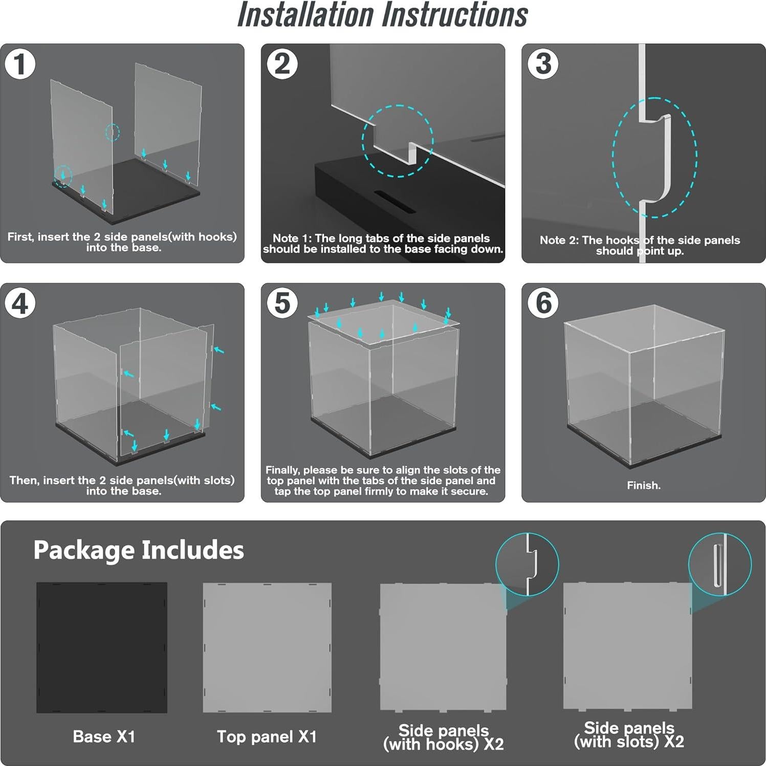 Caja de Exhibición Acrílica Choowin para Lego 45x45x44.5 cm