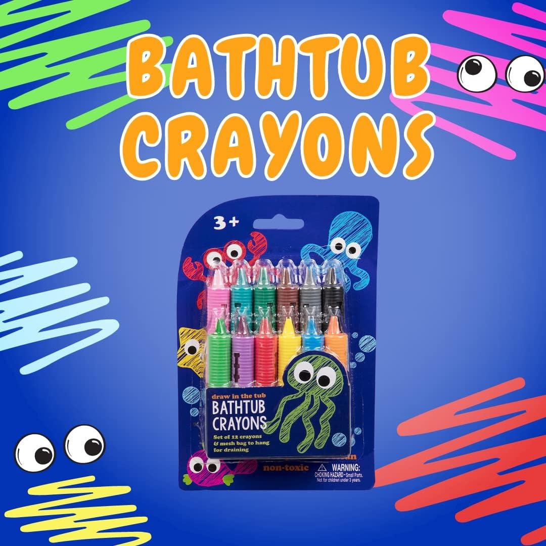 Crayones de Baño SCS Direct - 12 Colores No Tóxicos