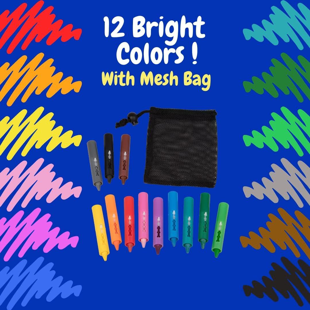 Crayones de Baño SCS Direct - 12 Colores No Tóxicos
