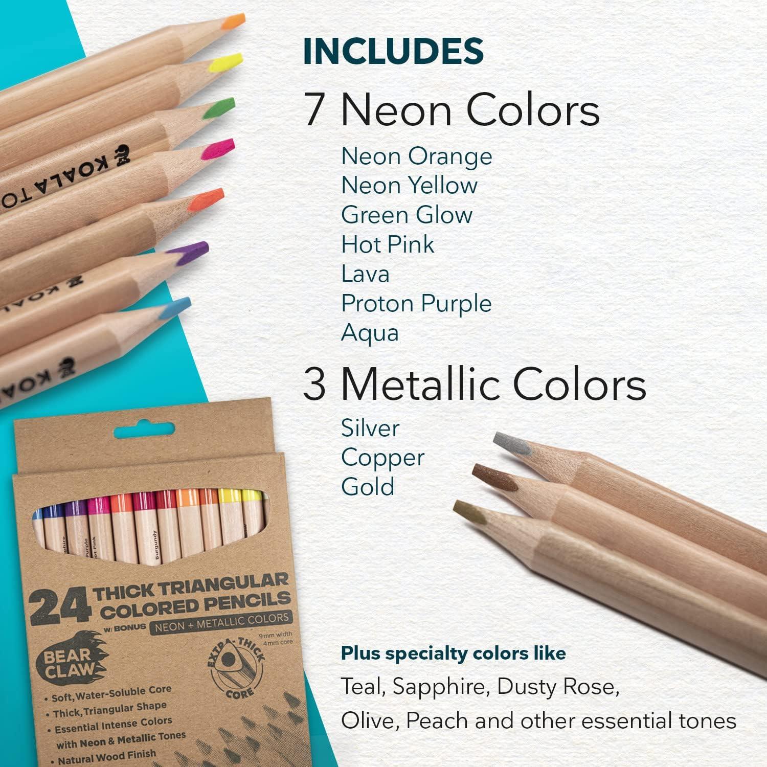 Lápices de Colores Bear Claw Koala Tools 24 Piezas Acuarelables