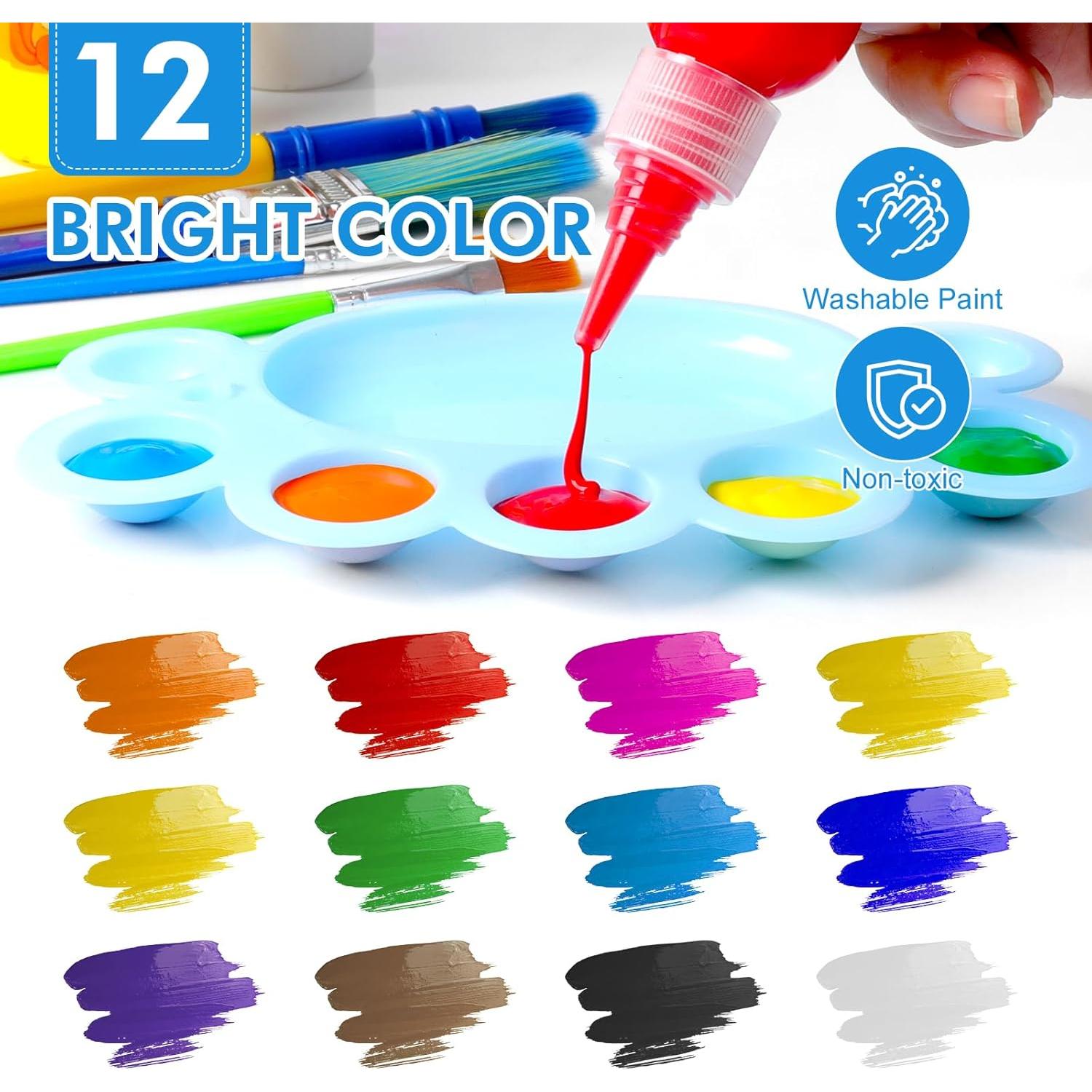 Set de Pintura Lavable AROIC 64 Piezas para Niños 1-3 Años