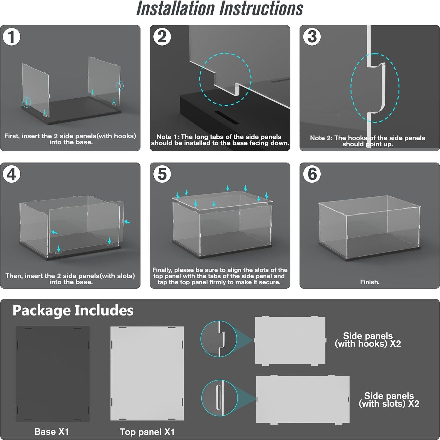 Caja de Exhibición Acrílica Choowin para Lego 40x30x20 cm