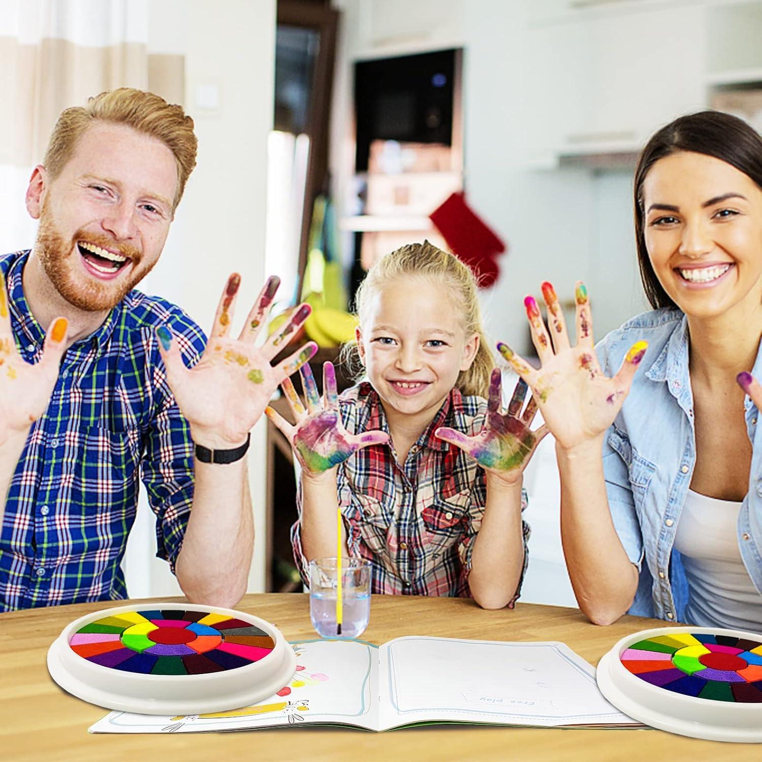 Kit de Pintura con Dedos Fottaqqan 25 Colores Lavables