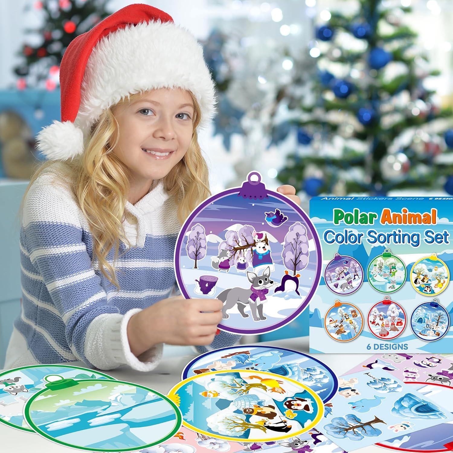 Set de Stickers Animales Polares CY2SIDE - 12 Piezas para Manualidades