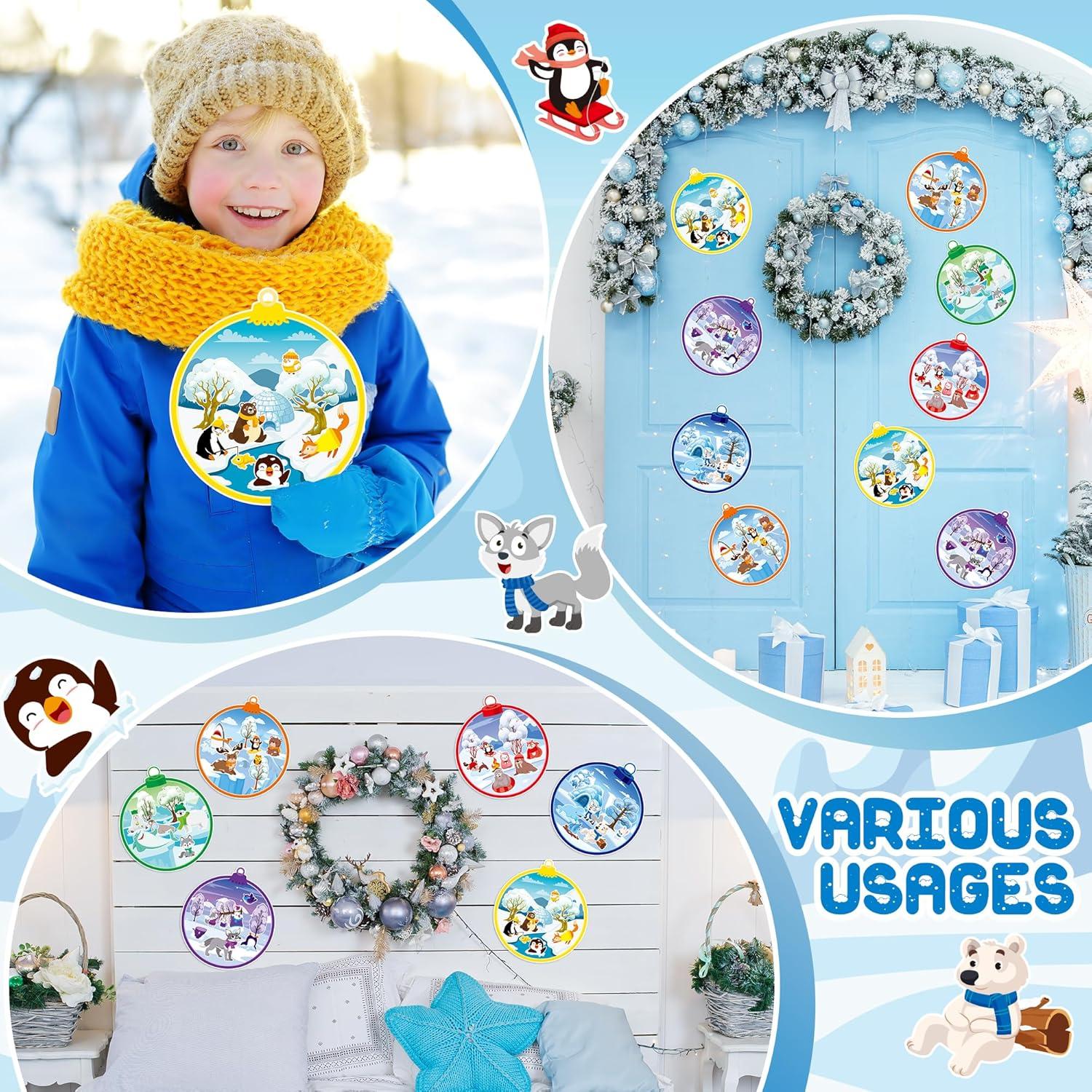 Set de Stickers Animales Polares CY2SIDE - 12 Piezas para Manualidades