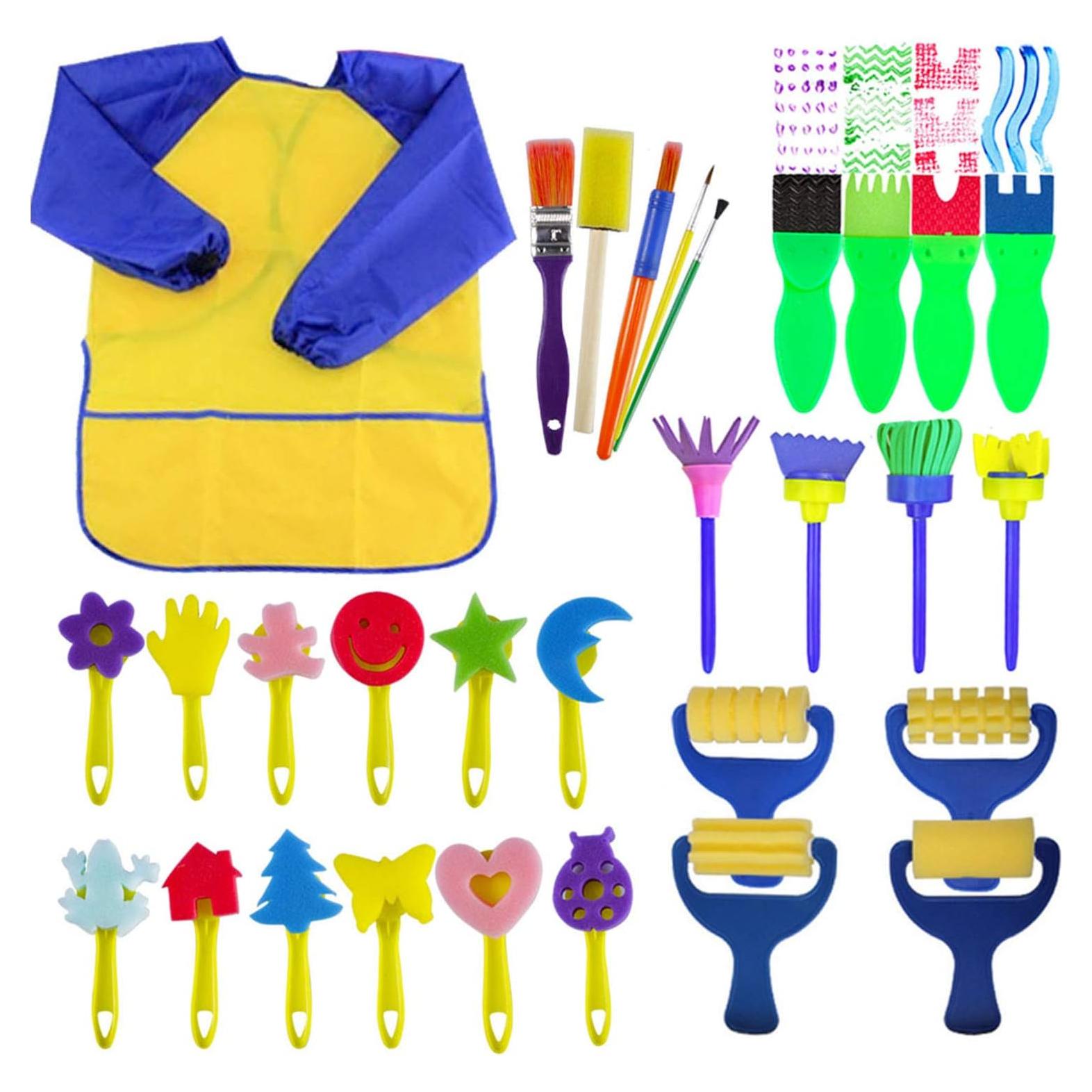 Set de Pintura para Niños EVNEED 29 Piezas con Delantal