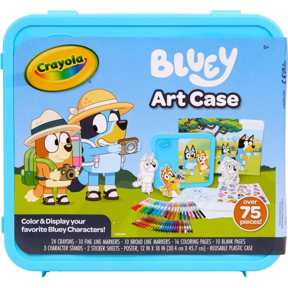 Estuche de Arte Crayola Bluey - 75 Piezas, Kit Creativo para Niños