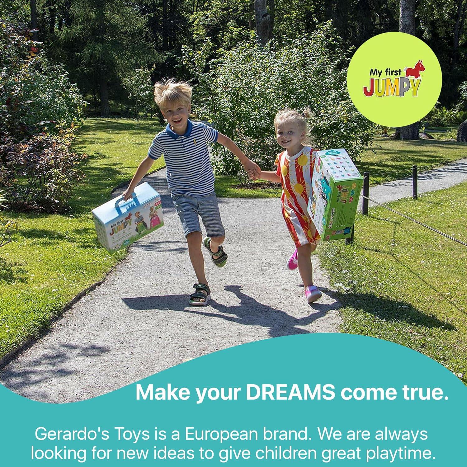 Rebotador Jumpy Conejo Gris - Juguete Inflable para Niños 1-3 Años