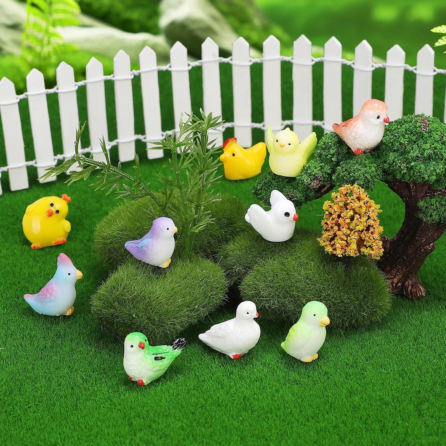 100 Mini Animales de Resina DWWPOO para Jardín y Manualidades