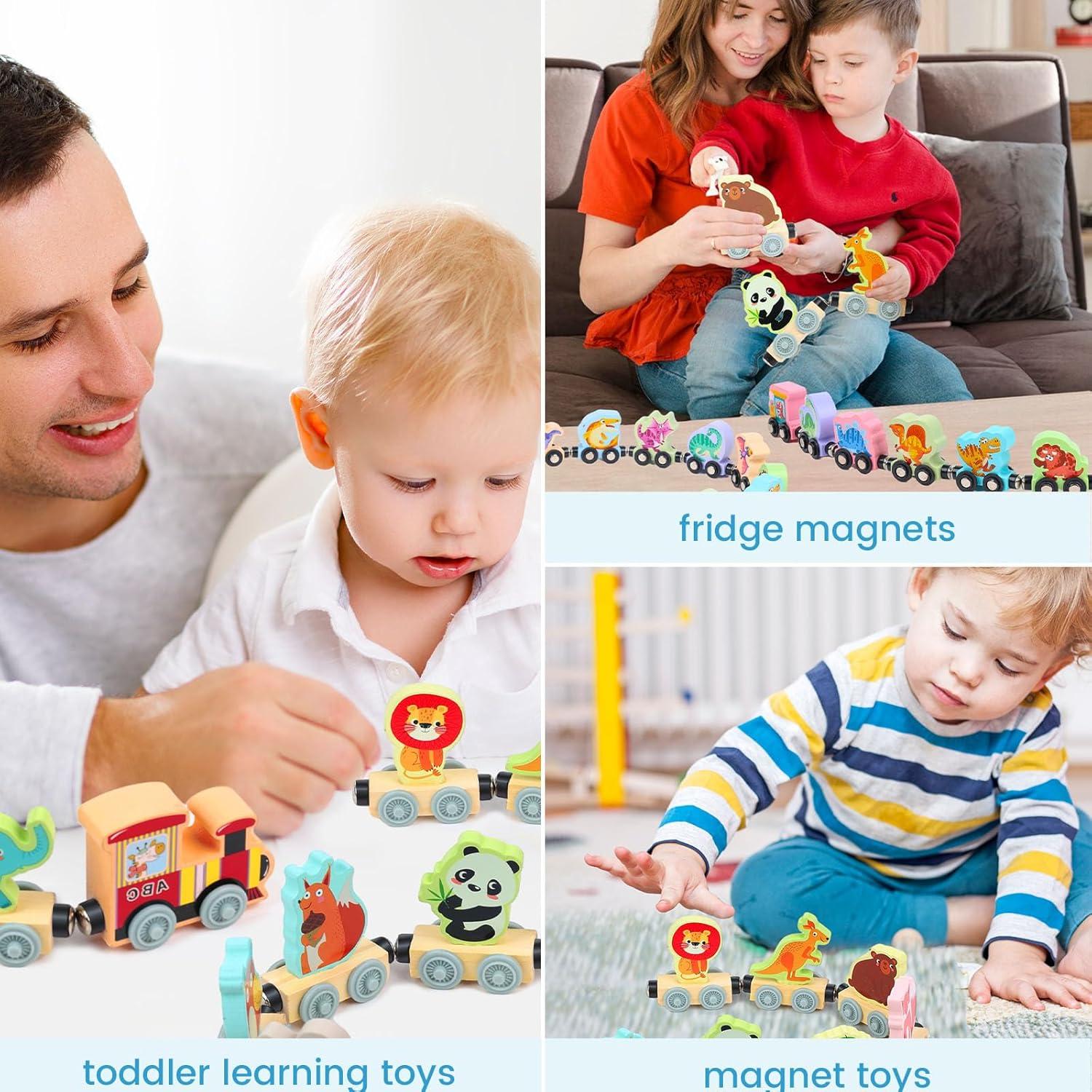 Juego de Tren Magnético LOVESTOWN para Niños 1-3 Años