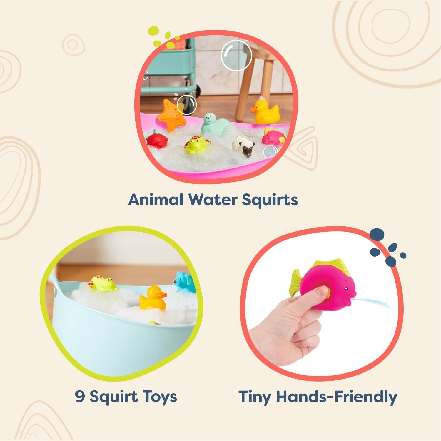B. toys - Juego de Rociadores de Animales para Baño - 9 Piezas