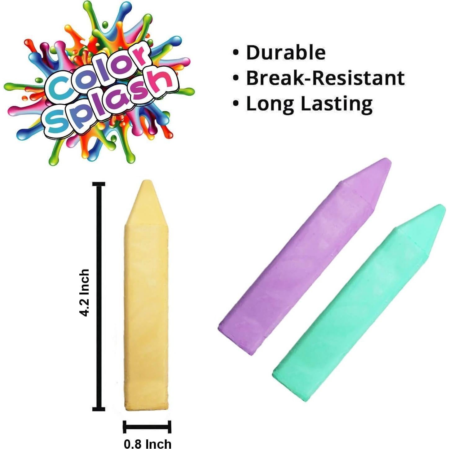 Tiza Jumbo Aromatizada BEROXII 48 Colores para Exterior