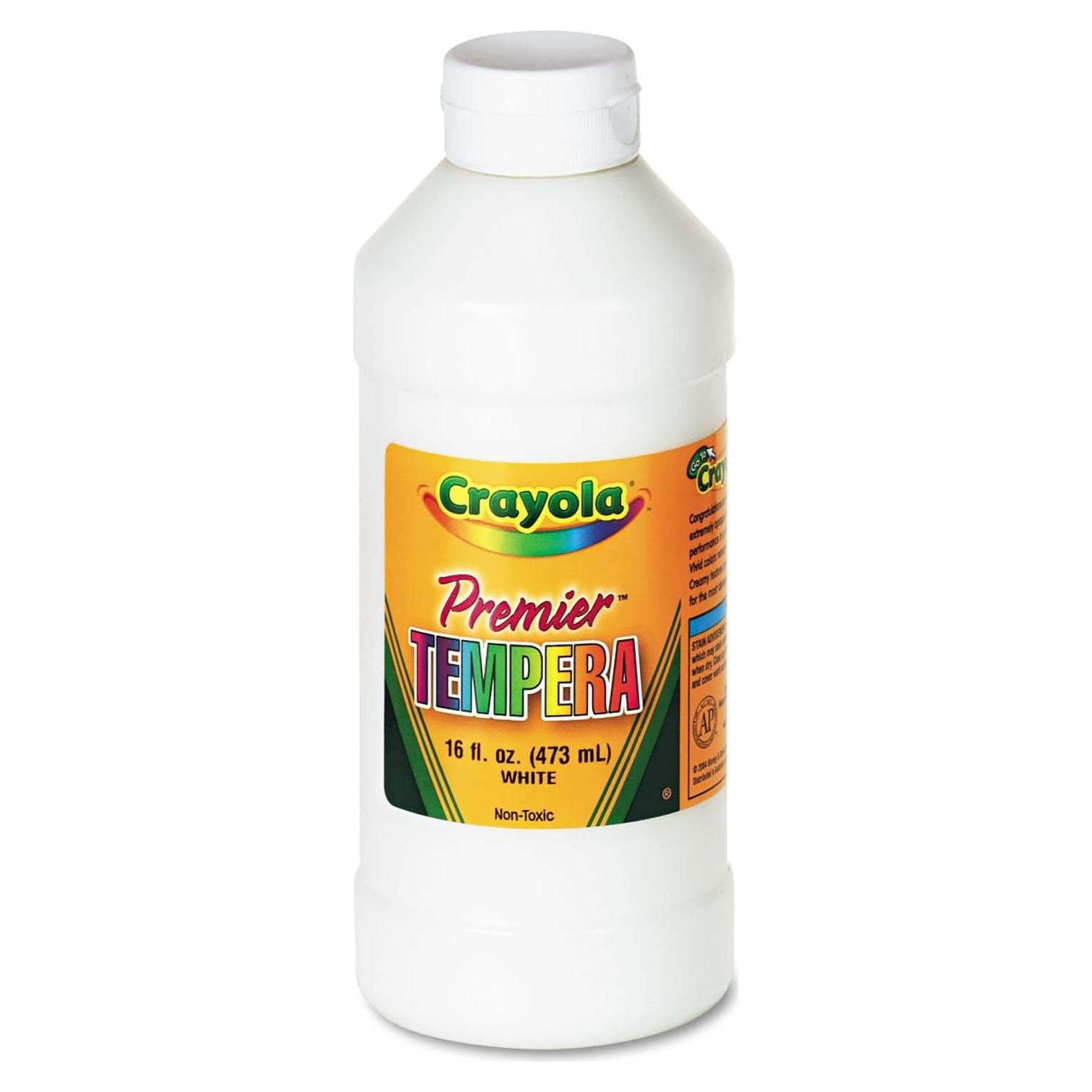 Pintura Tempera Crayola 10 x 0.45L Blanca Mate No Tóxica