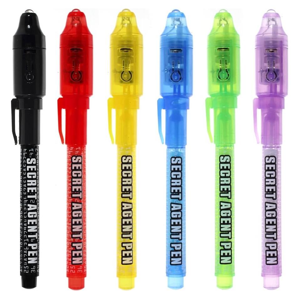 Bolígrafo de Tinta Invisible MALEDEN 6 Pcs con Luz UV