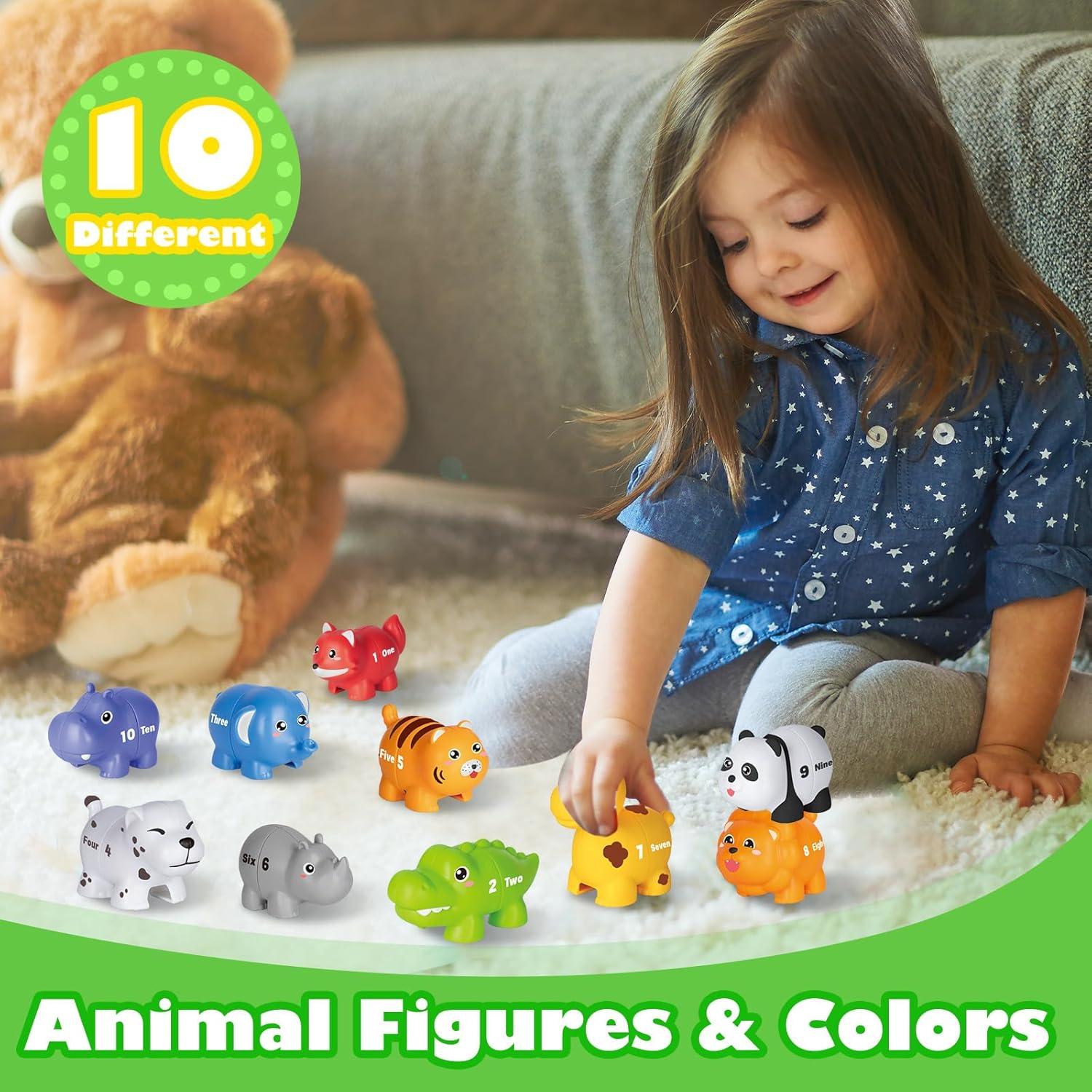 Juego de Emparejamiento de Números HAPPYMATE 20PCS Animales