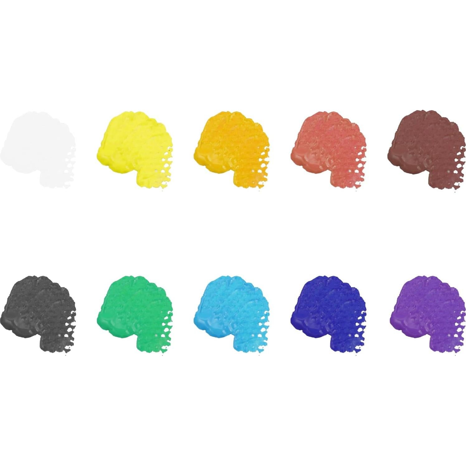 Set de 10 Pinturas Tempera Lavables Easy Playhouse 500ml