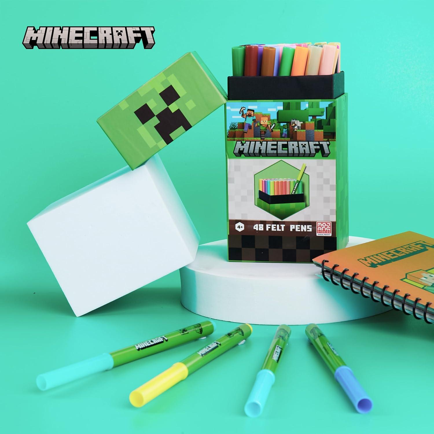 Lápices de Colorear Minecraft 48 Piezas No Tóxicos