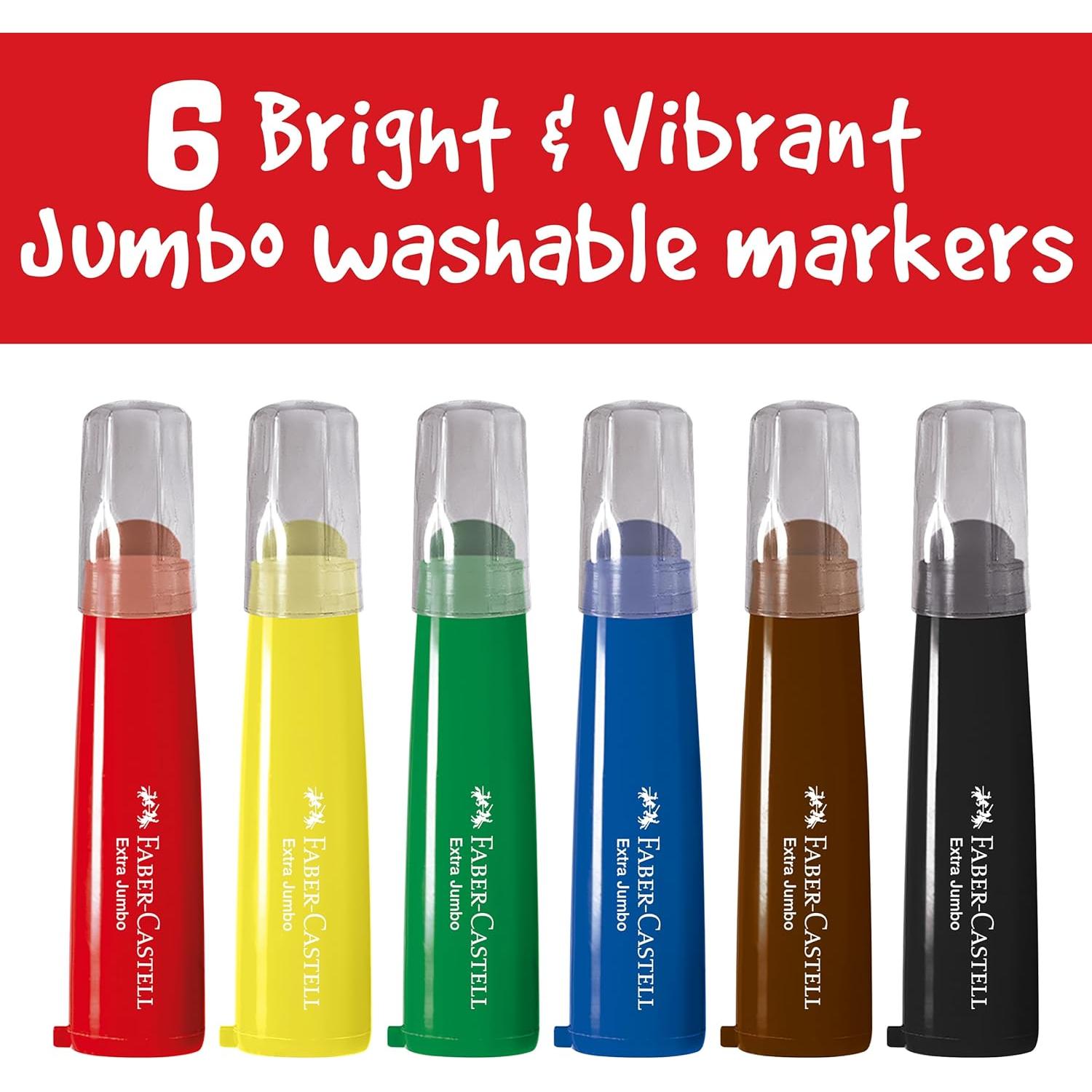 Marcadores Jumbo Lavables Faber-Castell Little Creatives - 6 Colores