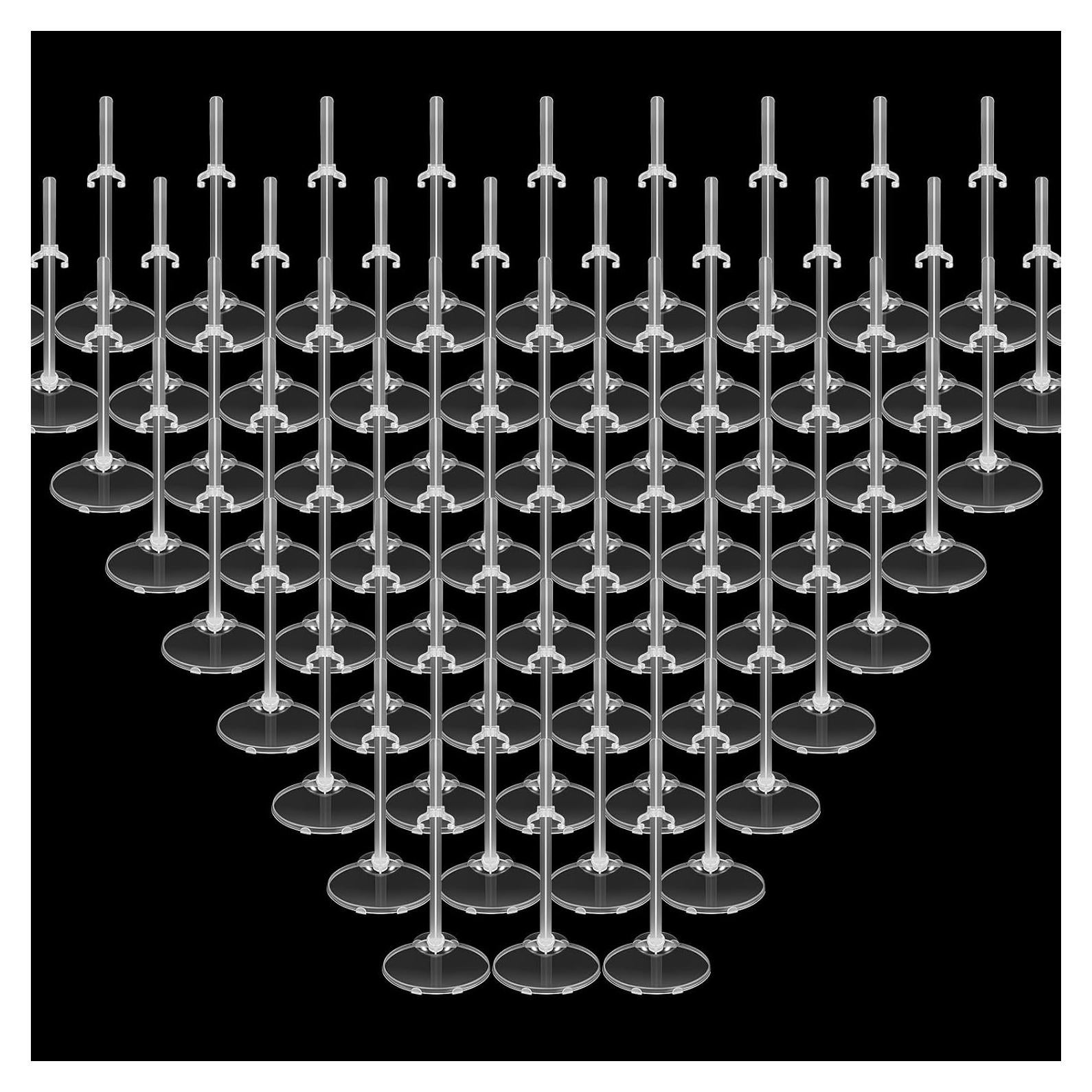 100 Soportes Acrílicos Transparentes para Muñecas 21.7 cm