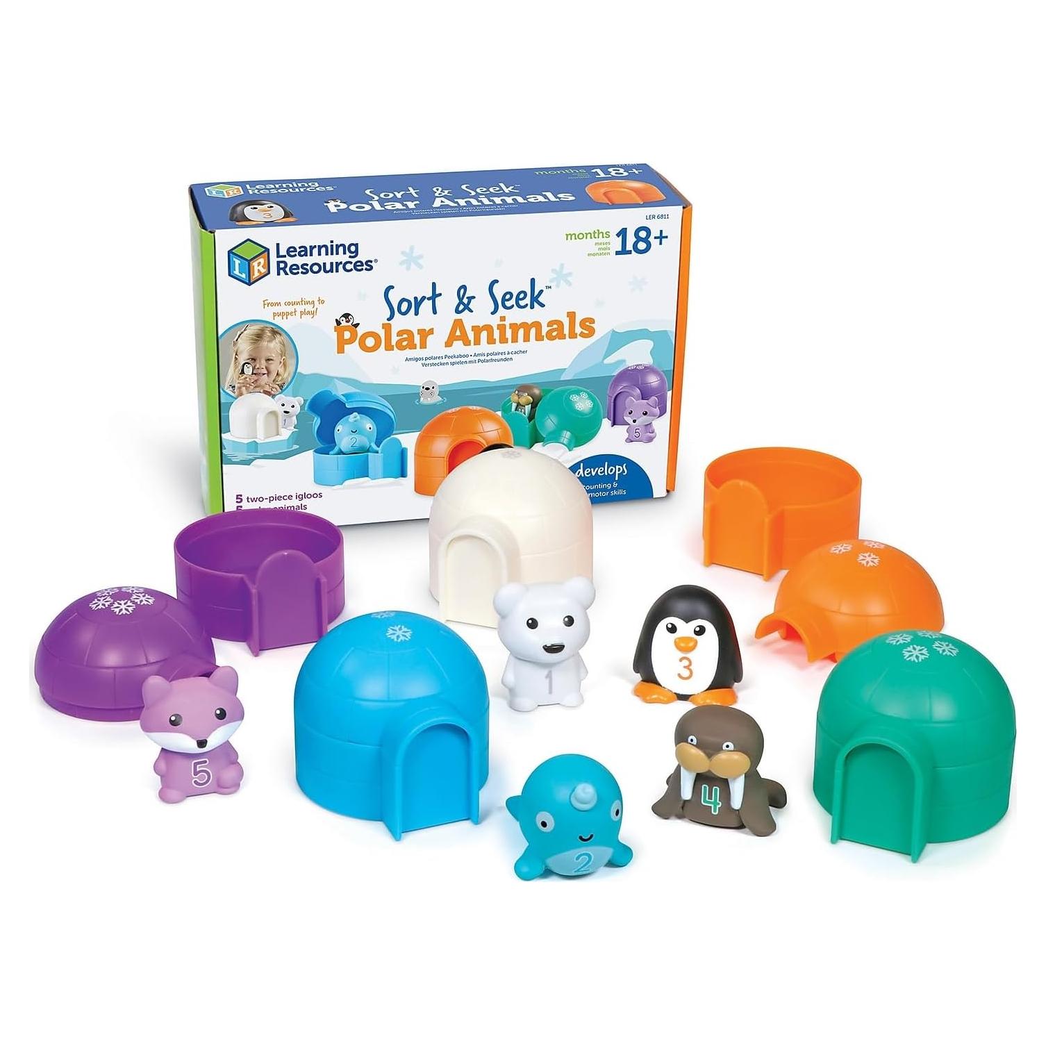Conjunto de Juguetes Educativos Animales Polares - 15 Piezas