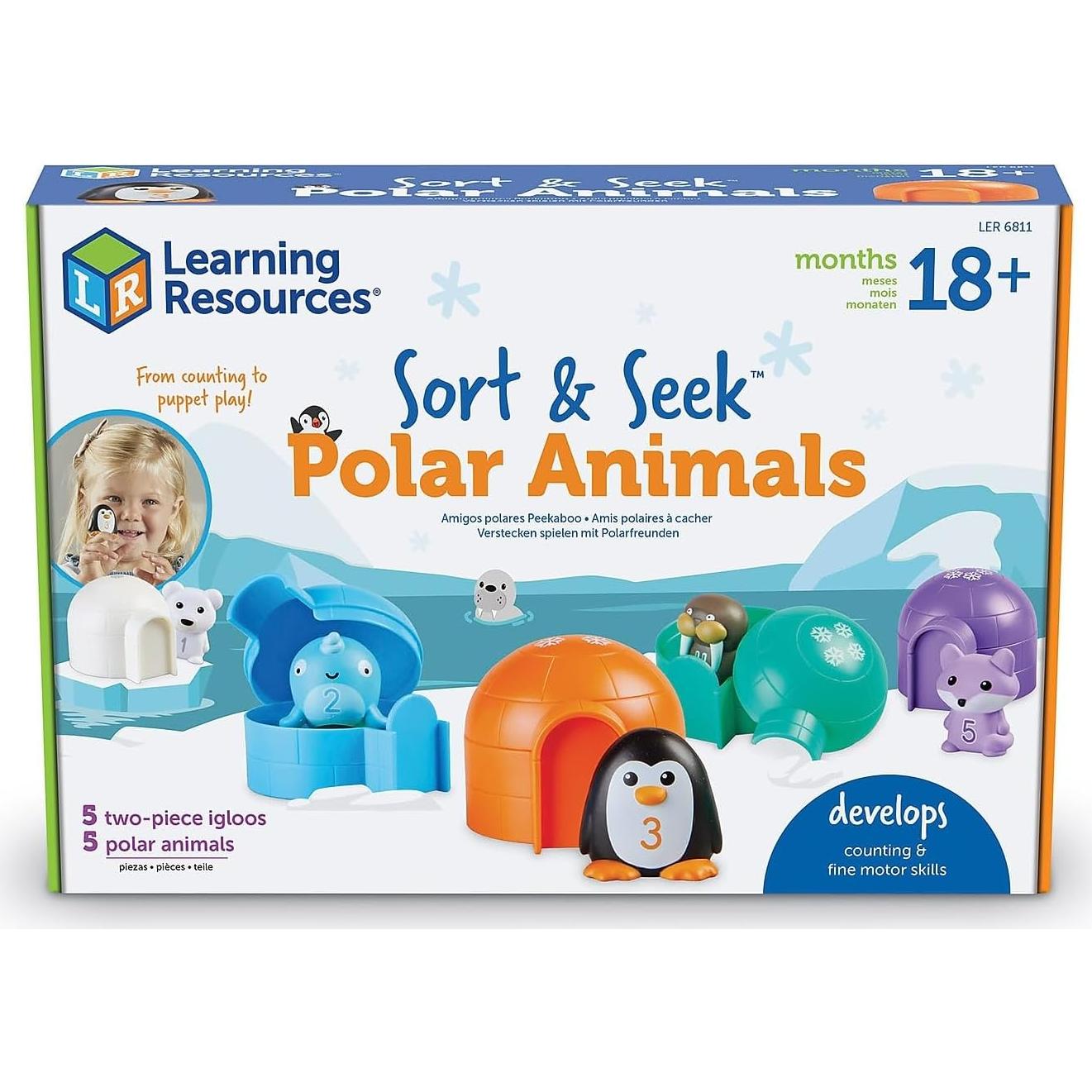 Conjunto de Juguetes Educativos Animales Polares - 15 Piezas