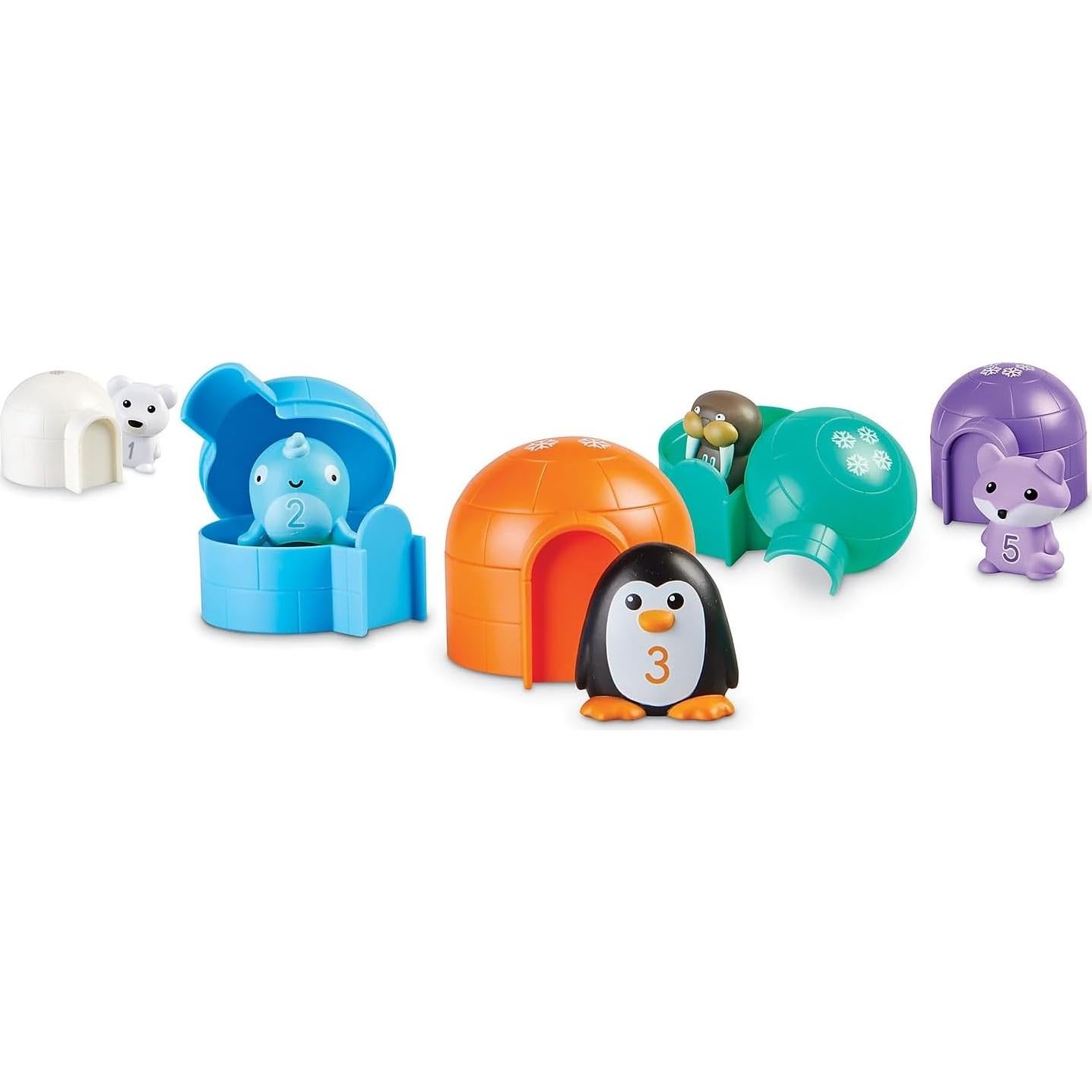 Conjunto de Juguetes Educativos Animales Polares - 15 Piezas