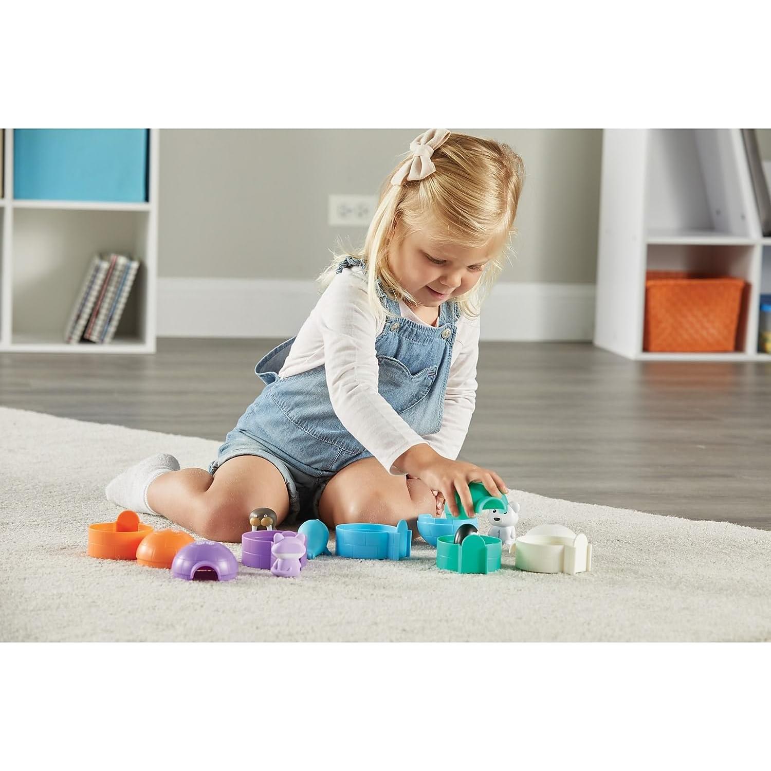 Conjunto de Juguetes Educativos Animales Polares - 15 Piezas