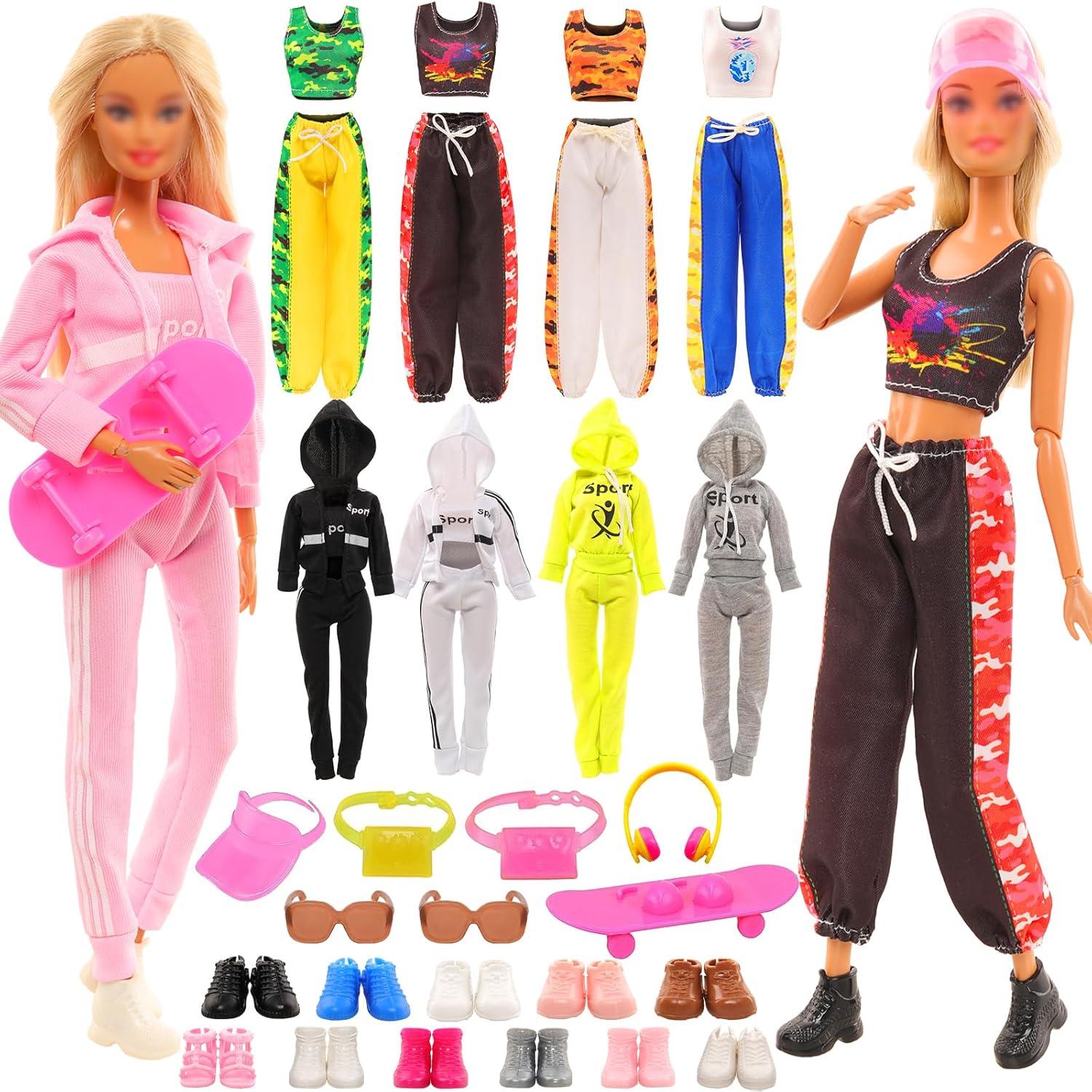 16 Piezas Ropa de Muñeca Enoch con Accesorios Deportivos