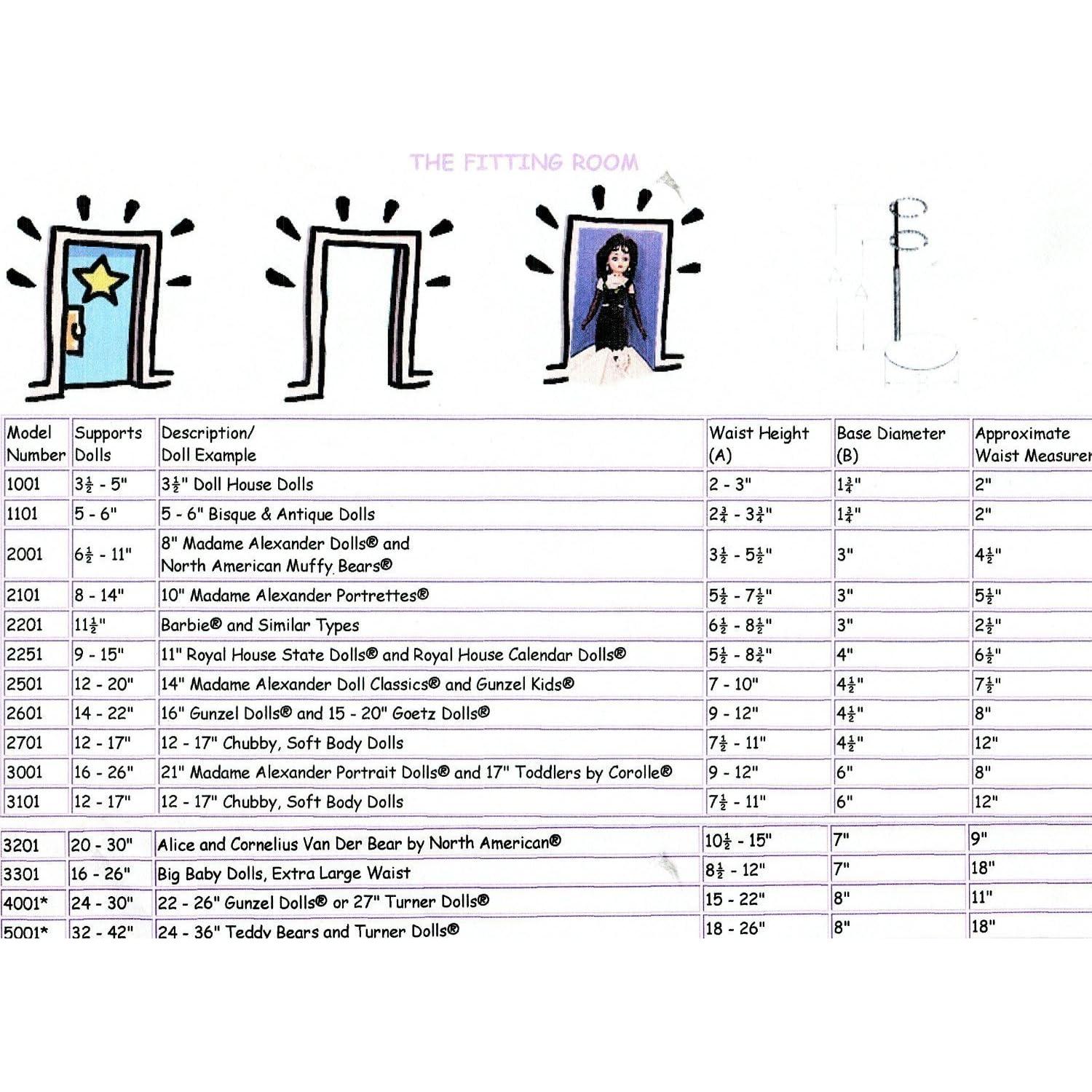 Soporte de Metal Kaiser para Muñecas 20-36 cm Blanco