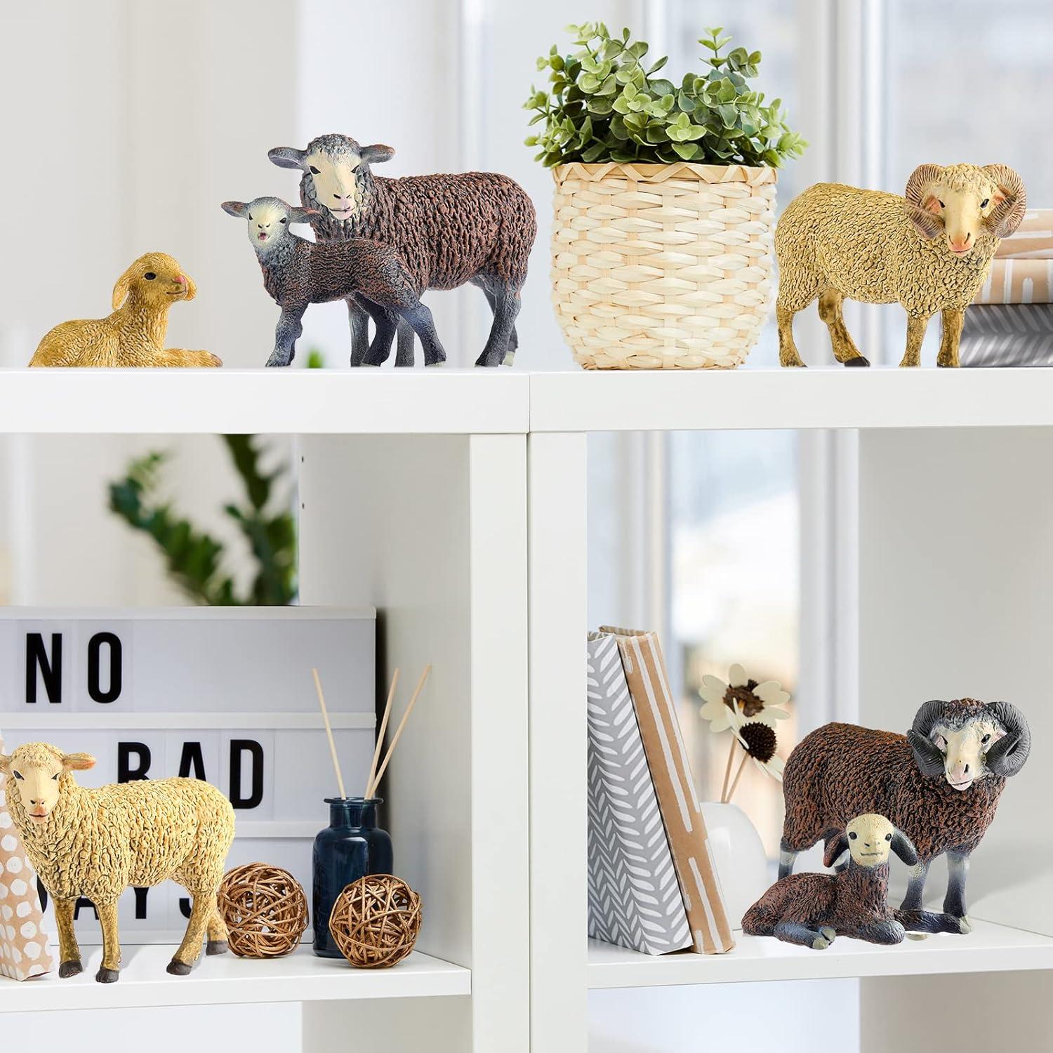 Conjunto de 10 Figuras de Oveja Merina Skylety - Juguetes Educativos