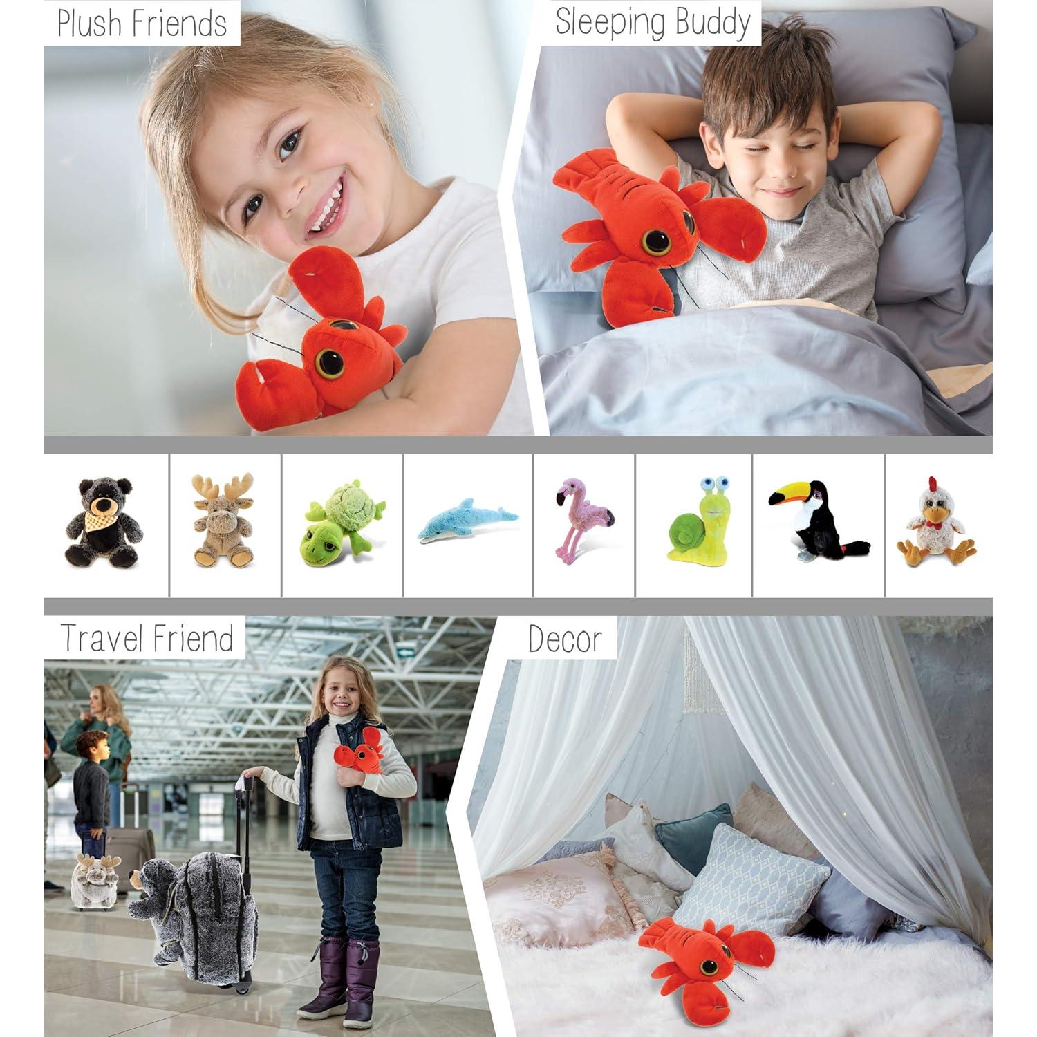 DolliBu Peluche Langosta Roja 15 cm - Suave y Abrazable