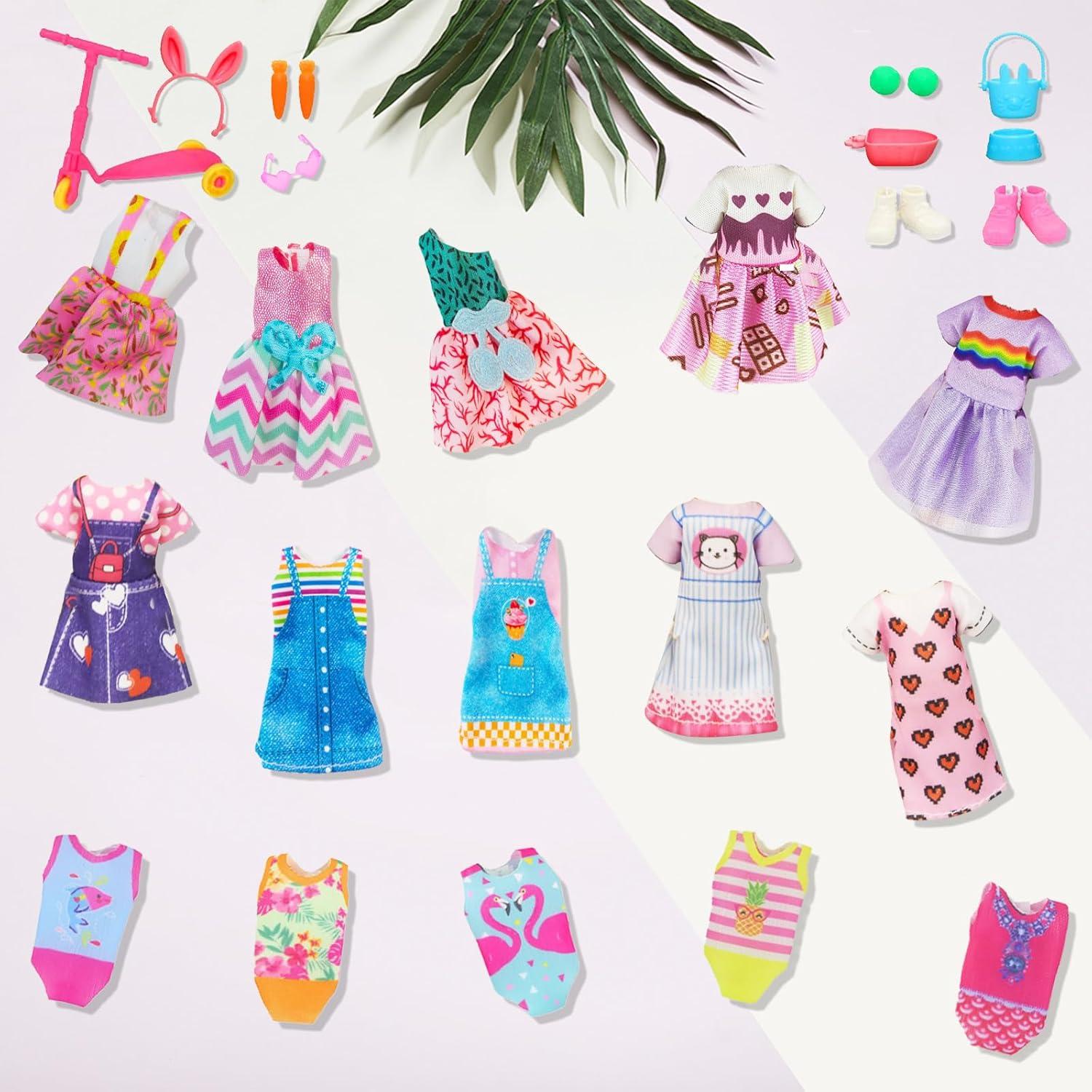 27 Piezas Ropa y Accesorios para Muñecas 13-15 cm Carreuty